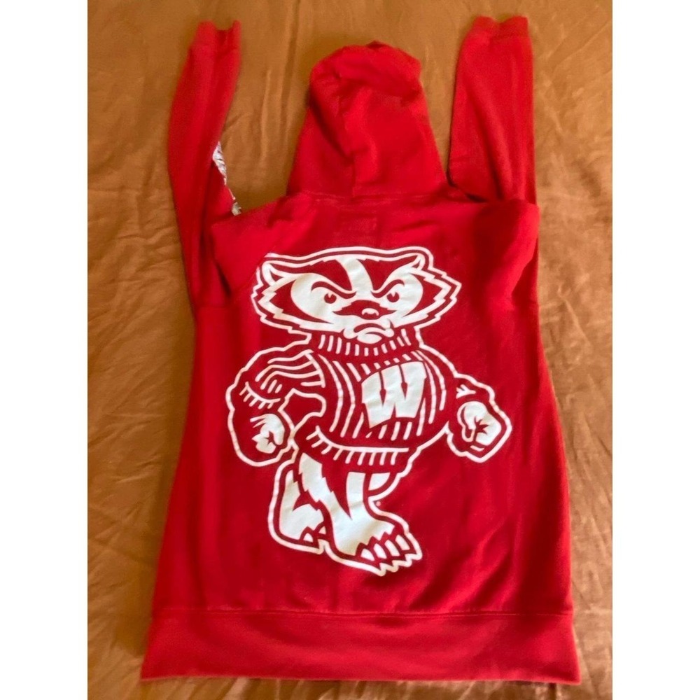 Hoodie Badgers Victoria Secret Pink Colab Girls Large UOW s57